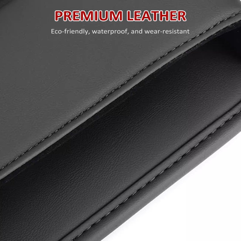 Car Seat Gap Filler Organizer: Black Passenger Side Premium PU Leather - Cup Holder & Charging Hole Design Car Seat Organizer for Car Front Seat Storage - Image 4