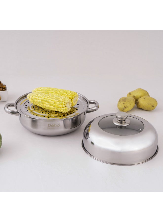 Debo Stainless Steel Single-layer Steamer Pot, Suitable For Both Steaming And Induction Cooking, Ailinuo 26cm - Image 3