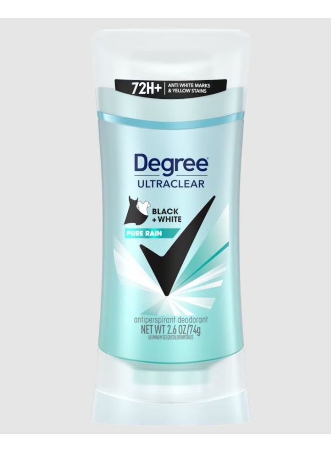DEGREE UltraClear Antiperspirant Deodorant Black + White Pure Rain 74g for Women | 72H Sweat Protection - Image 4