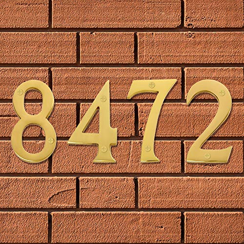 Hy-Ko 4" High Metal House Number, Modern Raised Numbers for Exterior House, Durable Convenient Marking for Home Address with Included Mounting Hardware for Simple Installation - Image 2