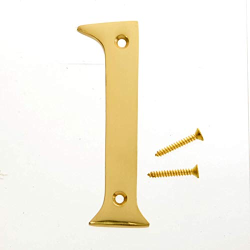 Hy-Ko 4" High Metal House Number, Modern Raised Numbers for Exterior House, Durable Convenient Marking for Home Address with Included Mounting Hardware for Simple Installation - Image 1