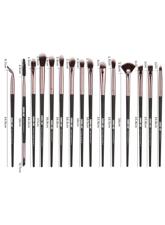15PCS Eye Makeup Brushes Set Cosmetic Brush Beauty Tools Eyeshadow Brush Mascara Brush Eyeliner Brush Makeup Brushes Kit - Image 3