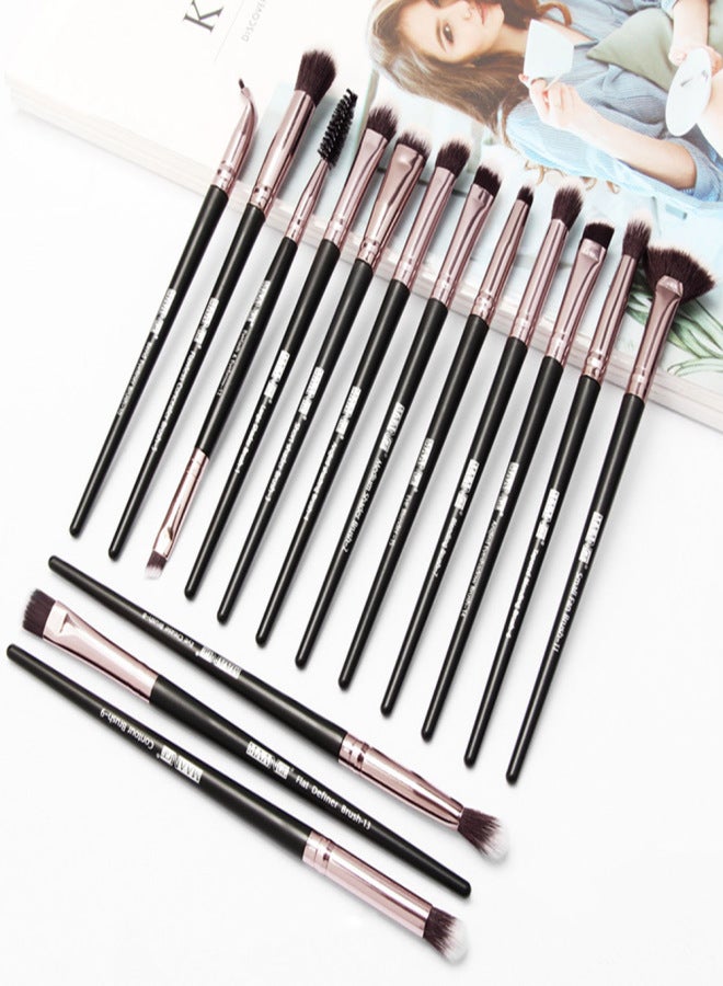 15PCS Eye Makeup Brushes Set Cosmetic Brush Beauty Tools Eyeshadow Brush Mascara Brush Eyeliner Brush Makeup Brushes Kit - Image 5