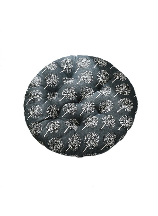 Anna Comfortable Home Office Cotton Linen Breathable Round Chair Cushion - Image 1