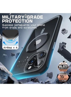 SupCase Unicorn Beetle Mag Case For Iphone 15 Pro 6.1" 2023 Compatible With Magsafe Shockproof Protective Slim Clear Case Black  - Image 3