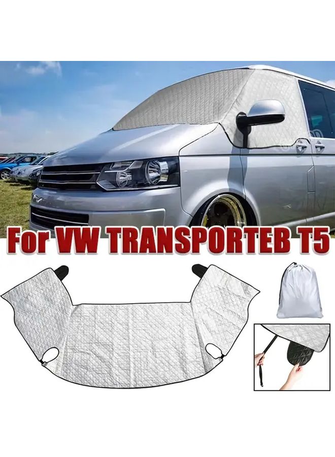 Sunshade Cover For Volkwagen VW Transporter T5 RV Windshield All Season UV Protection Heat Glare Reduction 1 Set - Image 1