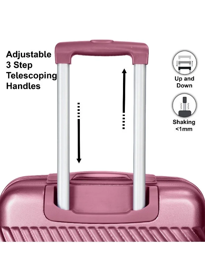 SENATOR Maroon Hard Case Suitcases Trolley Luggage Set For Unisex ABS Lightweight Travel Bags with 4 Spinner Wheels KH1065 Maroon  | Best Price UAE