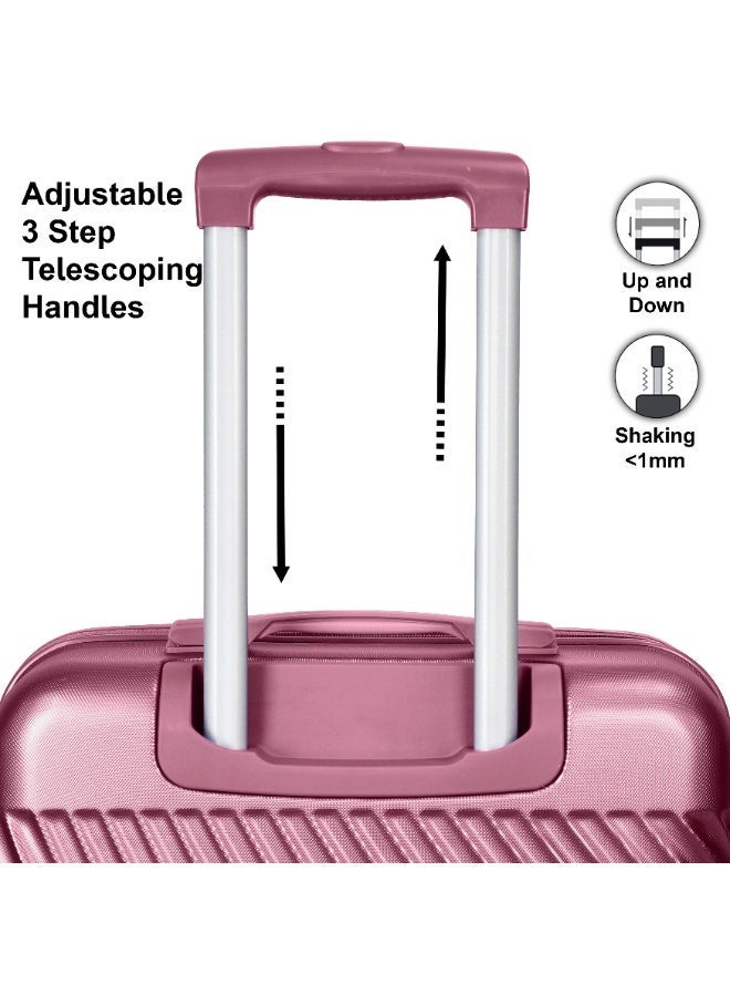 SENATOR Hard Case Suitcases Trolley Luggage Set For Unisex ABS Lightweight Travel Bags with 4 Spinner Wheels KH1065 Maroon - Image 5