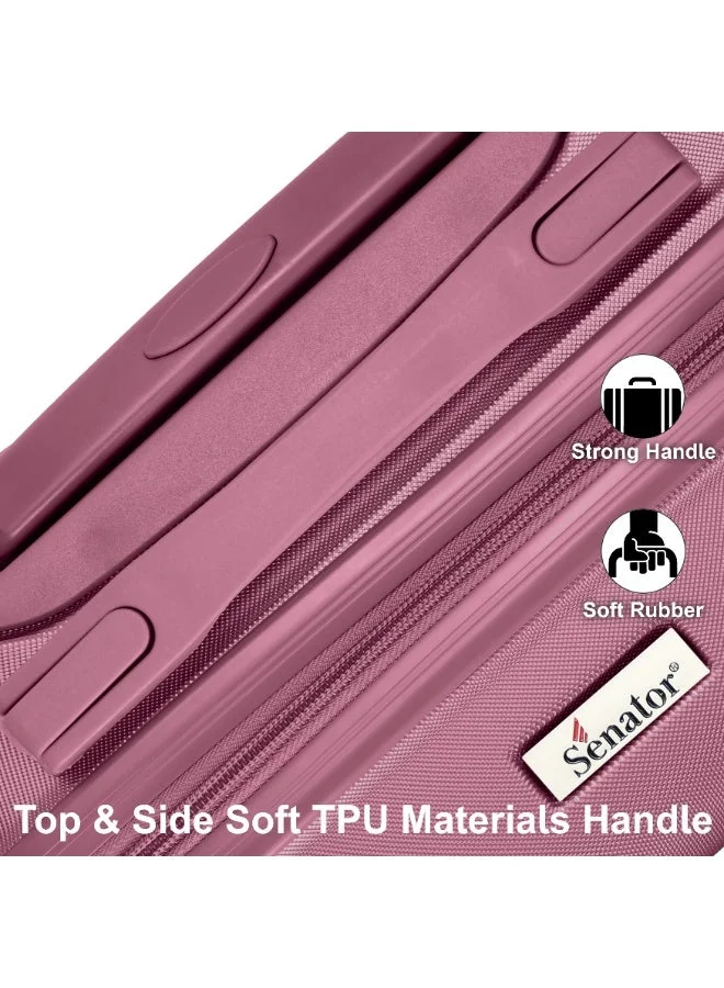 SENATOR Maroon Hard Case Suitcases Trolley Luggage Set For Unisex ABS Lightweight Travel Bags with 4 Spinner Wheels KH1065 Maroon  | Best Price UAE