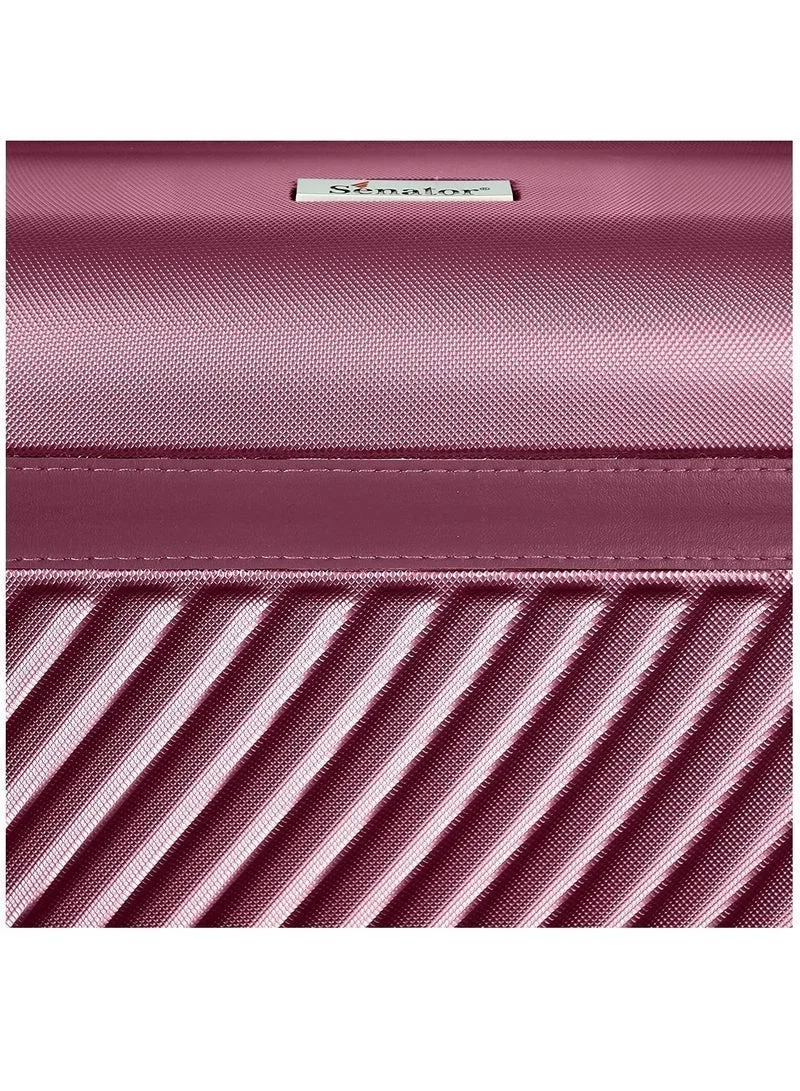 SENATOR Maroon Hard Case Suitcases Trolley Luggage Set For Unisex ABS Lightweight Travel Bags with 4 Spinner Wheels KH1065 Maroon  | Best Price UAE