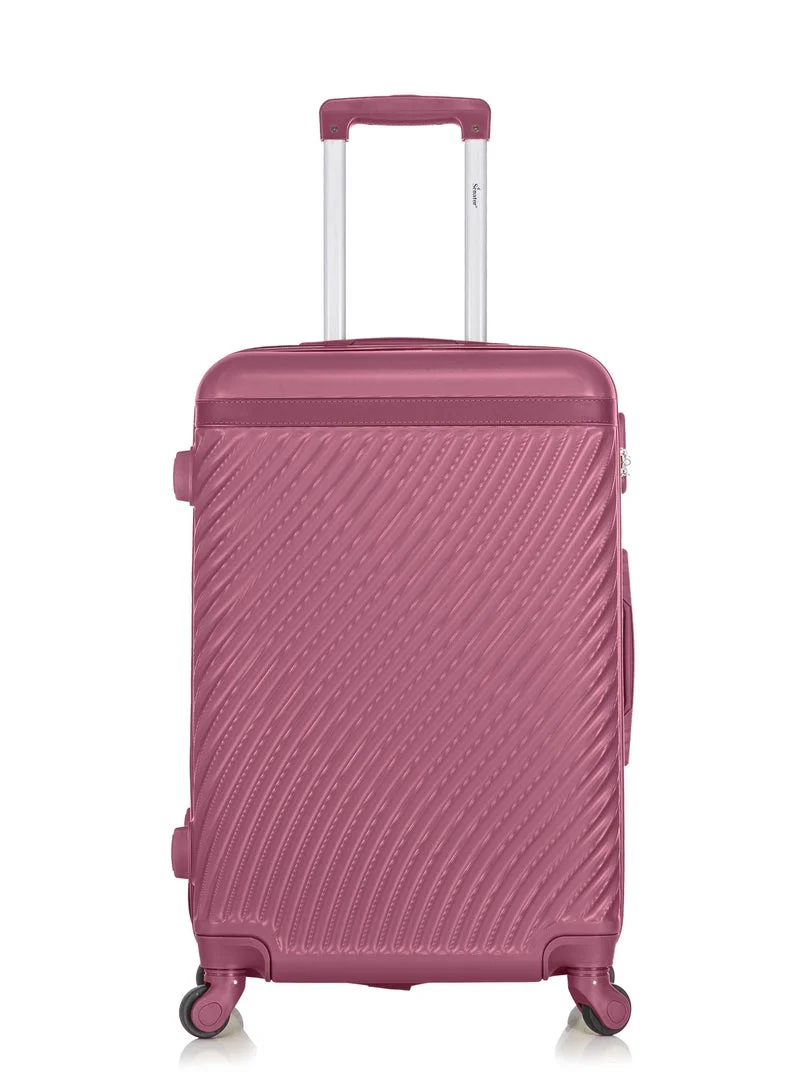 SENATOR Maroon Hard Case Suitcases Trolley Luggage Set For Unisex ABS Lightweight Travel Bags with 4 Spinner Wheels KH1065 Maroon  | Best Price UAE