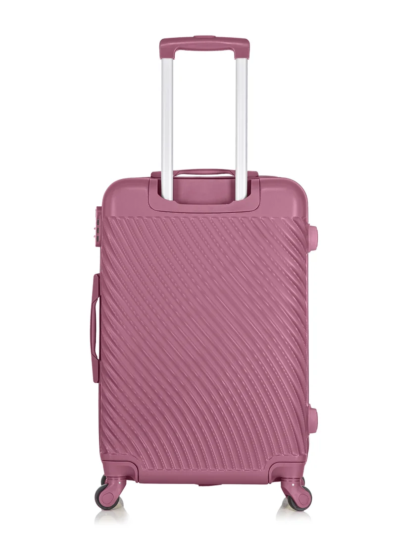 SENATOR Hard Case Suitcases Trolley Luggage Set For Unisex ABS Lightweight Travel Bags with 4 Spinner Wheels KH1065 Maroon
