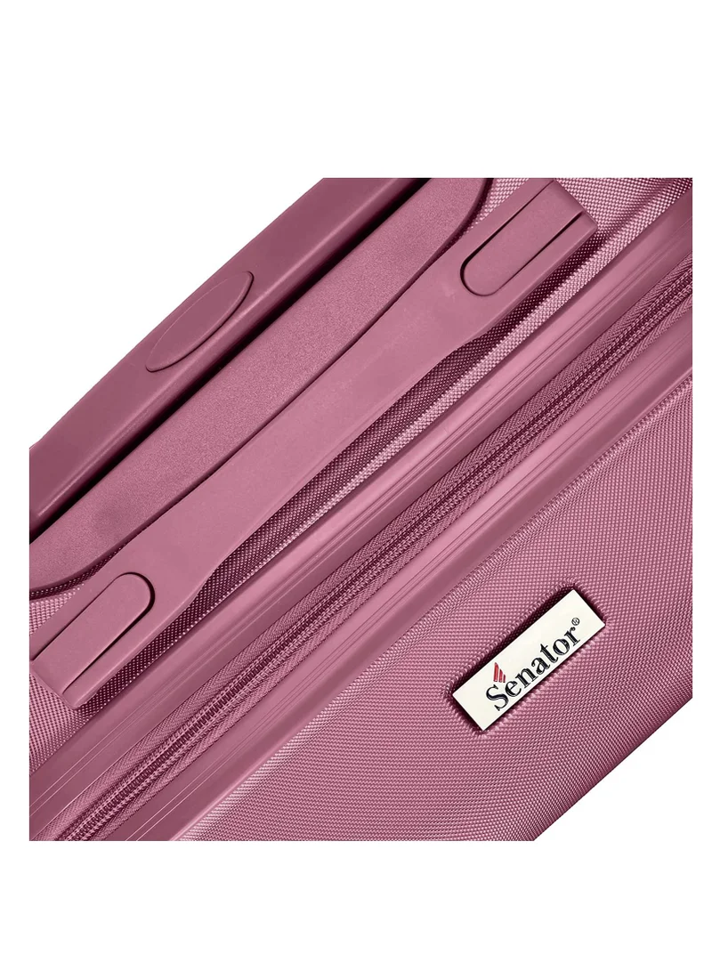 SENATOR Hard Case Suitcases Trolley Luggage Set For Unisex ABS Lightweight Travel Bags with 4 Spinner Wheels KH1065 Maroon