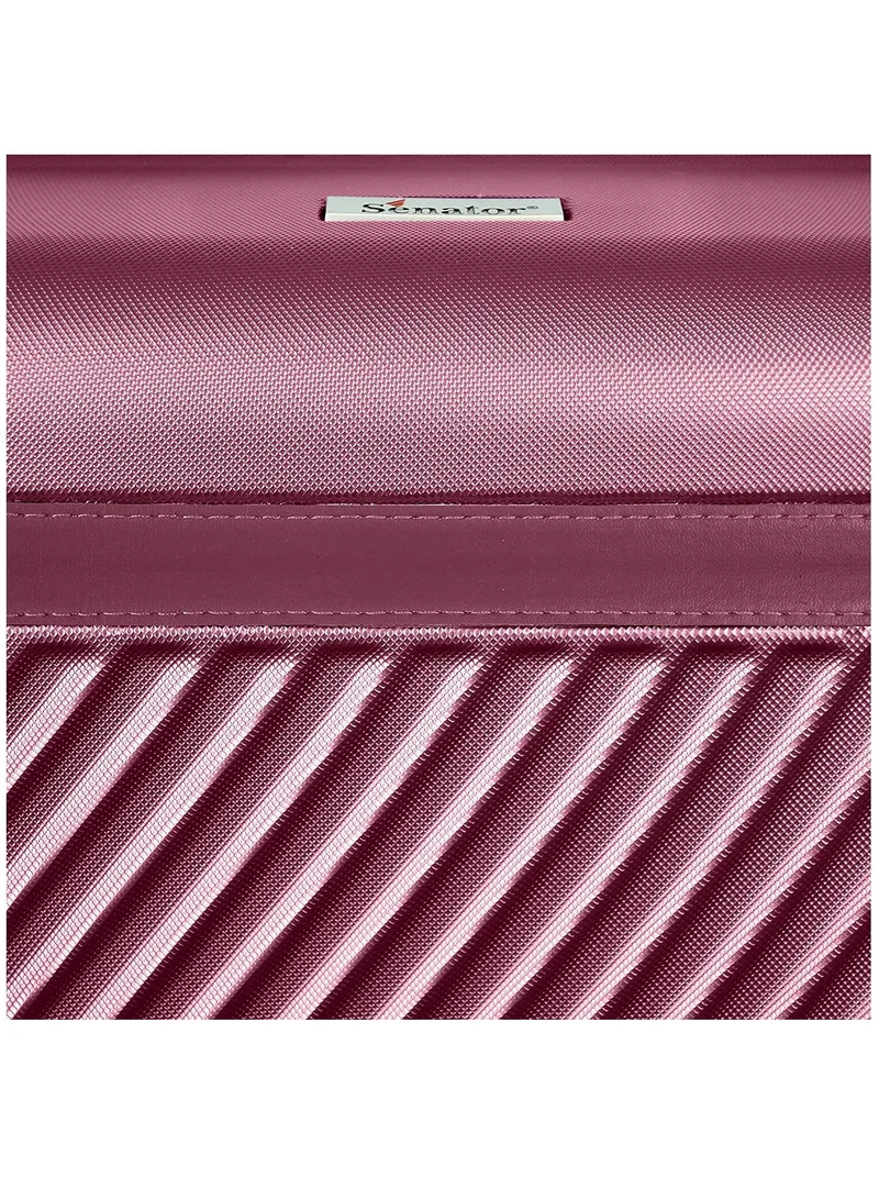 SENATOR Hard Case Suitcases Trolley Luggage Set For Unisex ABS Lightweight Travel Bags with 4 Spinner Wheels KH1065 Maroon
