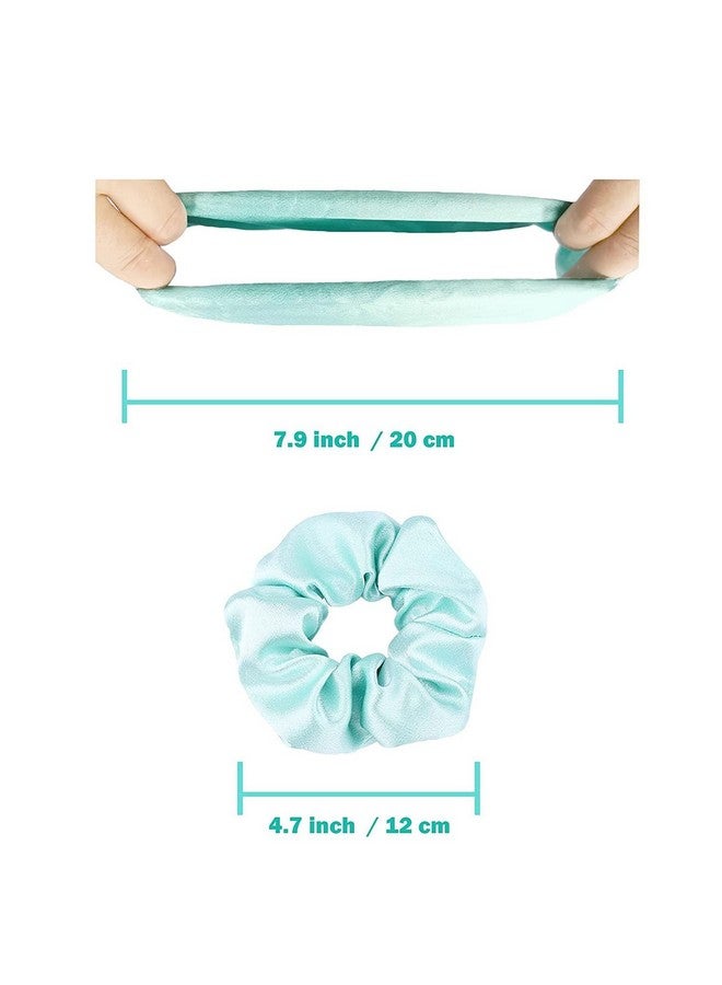FAMEZA Cute Satin Hair Scrunchies for Girls, Soft as such Silk, Elastic Bands Ponytail Holder Hair Accessories, 12 Pack - Image 5