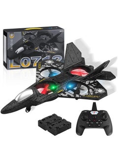 Generic Henakmsl RC Plane, 2.4GHz Remote Controlled Aeroplane L0712 Quadcopter Floating Fighter Aircraft RC Aeroplane RTF for Beginners/Children/Adults, APlane Toy with Coloured Lights USB Charging  - Image 1
