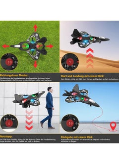 Generic Henakmsl RC Plane, 2.4GHz Remote Controlled Aeroplane L0712 Quadcopter Floating Fighter Aircraft RC Aeroplane RTF for Beginners/Children/Adults, APlane Toy with Coloured Lights USB Charging  - Image 3