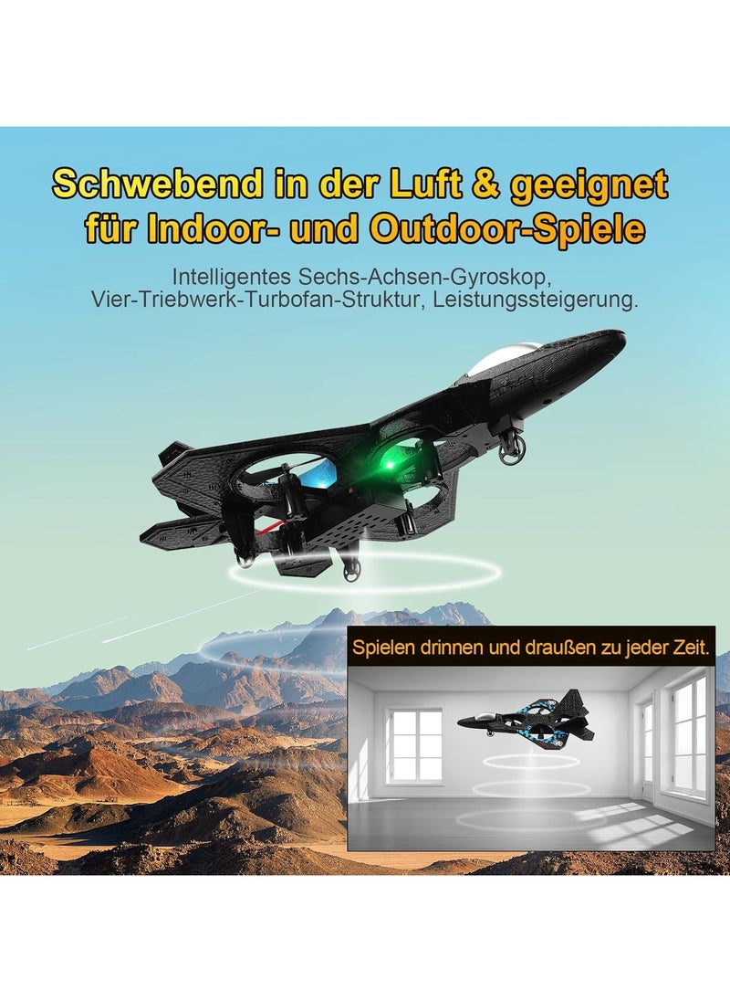 Generic - Henakmsl RC Plane, 2.4GHz Remote Controlled Aeroplane L0712 Quadcopter Floating Fighter Aircraft RC Aeroplane RTF for Beginners/Children/Adults, APlane Toy with Coloured Lights USB Charging - Image 1