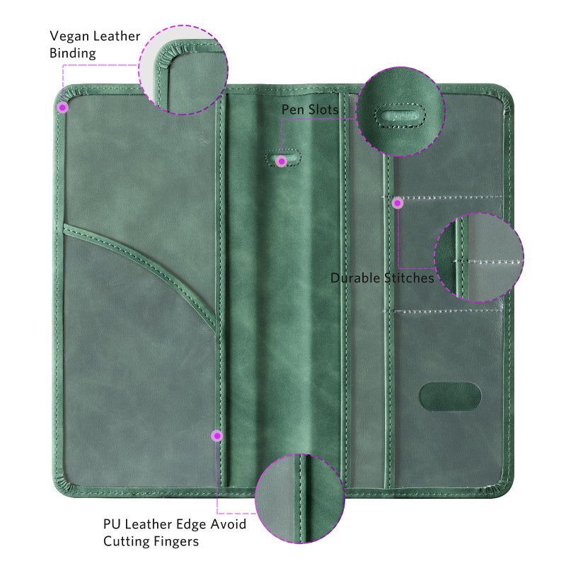 CoBak Car Registration and Insurance Holder - Vehicle Glove Box Car Organizer,Auto Truck Comparment Accessories Case with Magnetic Closure for Essential Document,Driver License,Cards - Image 3