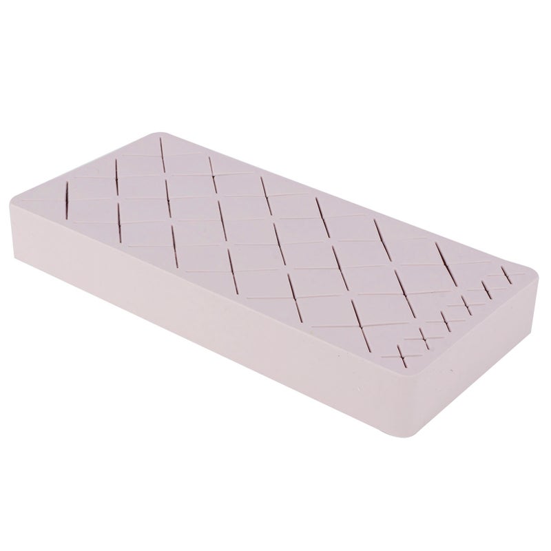 24 Slots Silicone Lipstick Organizer Makeup Cosmetics Holder Storage Box Display StandPink - Image 3