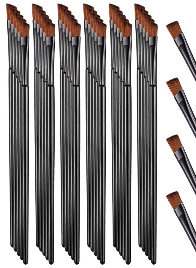 cobee 100 Pcs Disposable Angled Eyebrow Brush Bulk, Eyeliner Makeup Brushes Brow Tint Brush Soft Bristles Concealer Brush Eyeshadow Applicator - Image 1