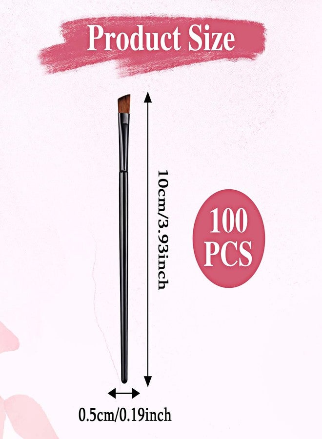 cobee 100 Pcs Disposable Angled Eyebrow Brush Bulk, Eyeliner Makeup Brushes Brow Tint Brush Soft Bristles Concealer Brush Eyeshadow Applicator - Image 3