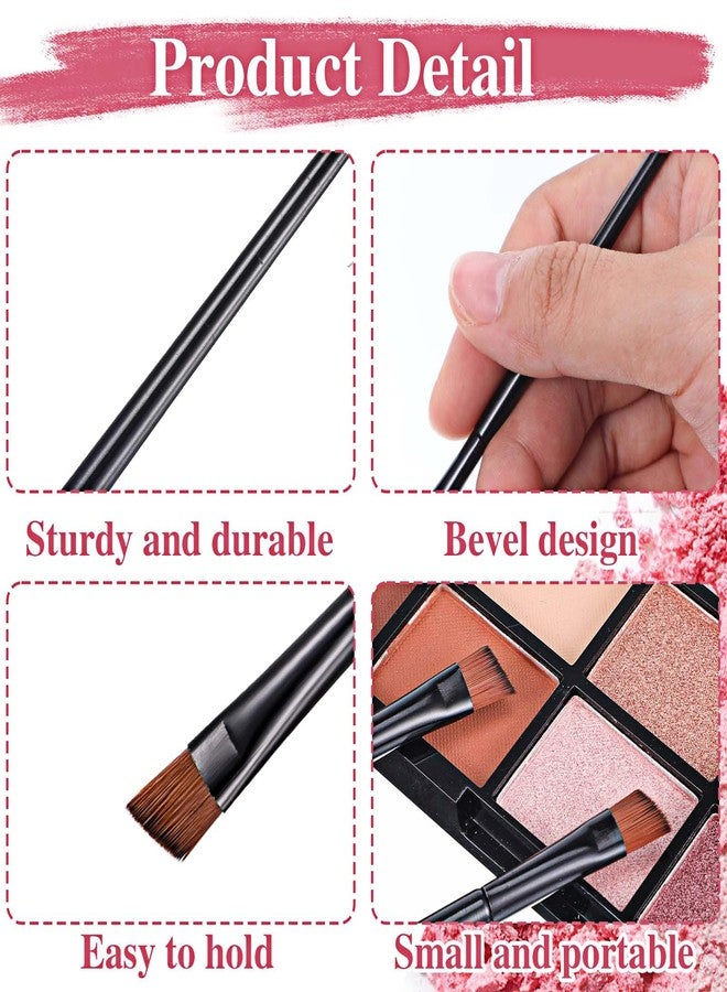 cobee 100 Pcs Disposable Angled Eyebrow Brush Bulk, Eyeliner Makeup Brushes Brow Tint Brush Soft Bristles Concealer Brush Eyeshadow Applicator - Image 4