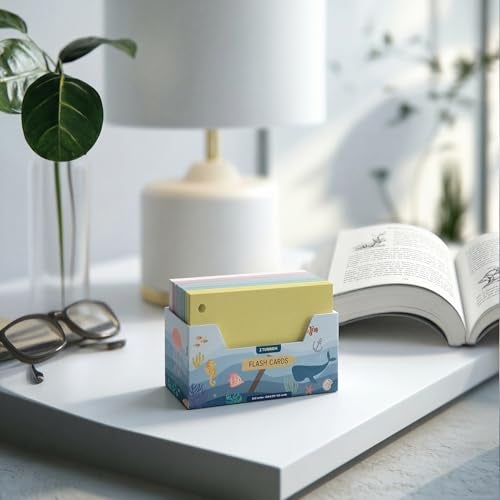 Turron Premium Blank Index Flash Cards | Punched with Binder Rings for Study, Notes & Revision (150, Multicolor, 3 x 5 Inch, Plain) - Image 4
