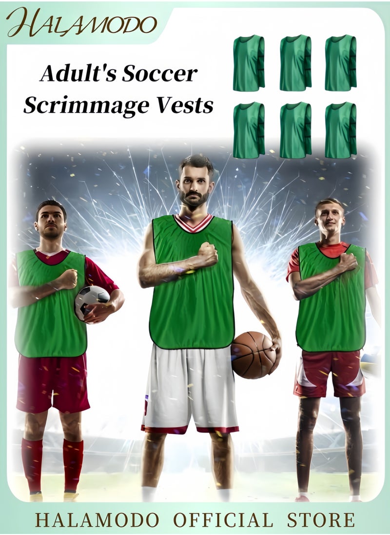Generic Adult's Soccer Scrimmage Vests Outdoor Sport Pinnies Soccer Jersey Training Vests Football Daily Practice Vests Breathable Loose Vest for Team & Athlete & Youth  - Image 1