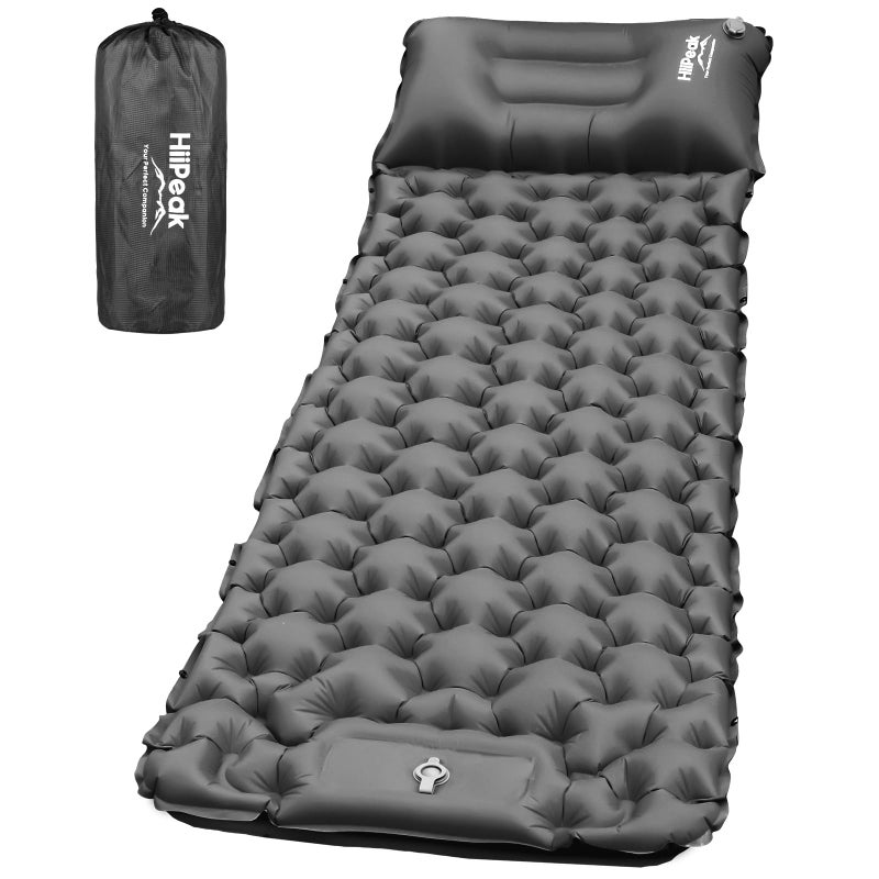 HiiPeak Sleeping Pad for Camping- Ultralight Inflatable Sleeping Mat with Built-in Foot Pump & Pillow, Upgraded Compact Camping Air Mattress for Camping, Backpacking, Hiking - Image 1