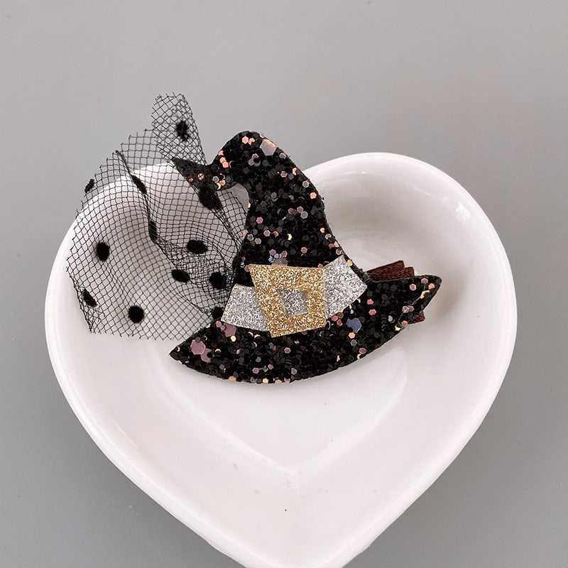 Generic Halloween Bat Headband Spider Web Party Accessory 26# Small size black gauze cap