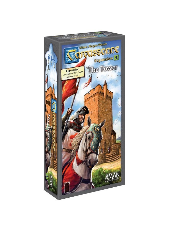 Z-Man Games Carcassonne The Tower Board Game EXPANSION - Reach for the Skies in a New Dimension! Medieval Strategy Game for Kids and Adults, Ages 7+, 2-6 Players, 45 Minute Playtime, Made by Z-Man Games  - Image 1
