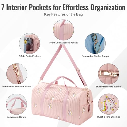 GoBabyMart Women’s Travel Duffel Bag – Large Weekender & Overnight Travel Bag with Wet Pocket, Carry-On Friendly, Ideal as Hospital or Maternity Bag for Labor and Delivery - Image 4