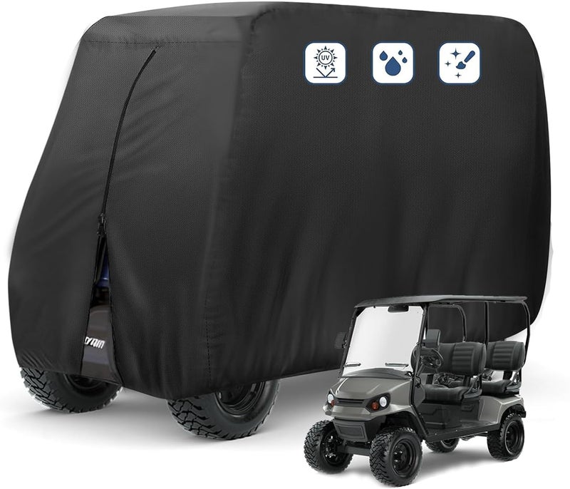 FLYMEI غطاء عربة الجولف FLYMEI لـ EZ GO و Club Car و Yamaha - حماية مقاومة للماء لراكبين/4 ركاب - Image 1