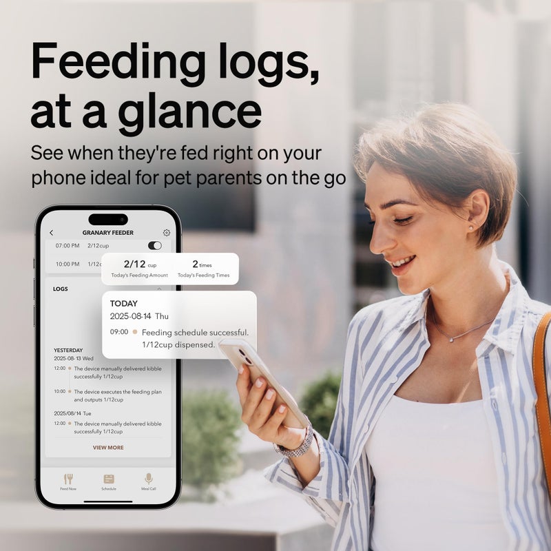 PETLIBRO Automatic Cat Feeder for 2 Cats, 5G&2.4G WiFi Pet Feeders, 5L Programmable Cat Food Dispenser with Airtight Lock-Fresh Technology, Dual Stainless Steel Bowls, Low Food Sensor - Image 4