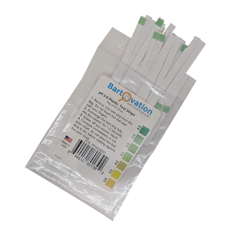 Bartovation pH 3-6 Short Range Test Strips [Bag of 50 Strips] for Testing Sushi Rice, Salsa, and Kefir - Image 2