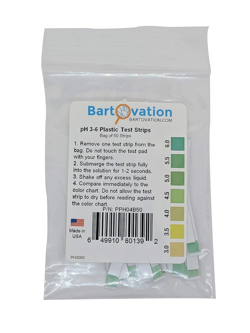Bartovation pH 3-6 Short Range Test Strips [Bag of 50 Strips] for Testing Sushi Rice, Salsa, and Kefir - Image 3