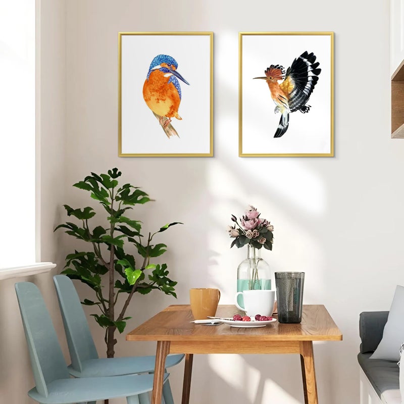 upsimples 12x16 Picture Frame Gold 3 Pack, Scratch-Proof Poster Frames 12 x 16 for Photo Gallery - Slide-In Strips, Horizontal or Vertical Wall Mounting - Image 2