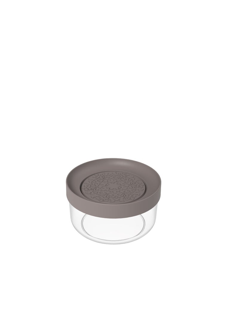Biesse Plastic Round Food Storage and Preserving with Brown li - Image 1