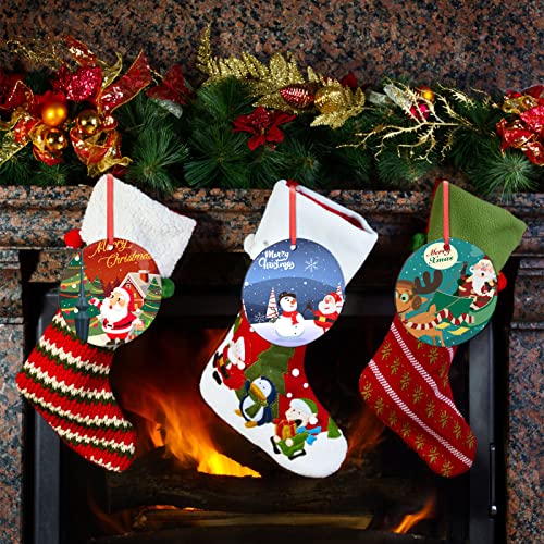 Valyria Sublimation Ornaments Blanks Bulk Wood Sublimation Christmas Ornament Blanks White Blank Christmas Tree Hanging Ornaments for Crafting DIY Personalized Xmas Tree Decor Keepsake Gift - Image 5