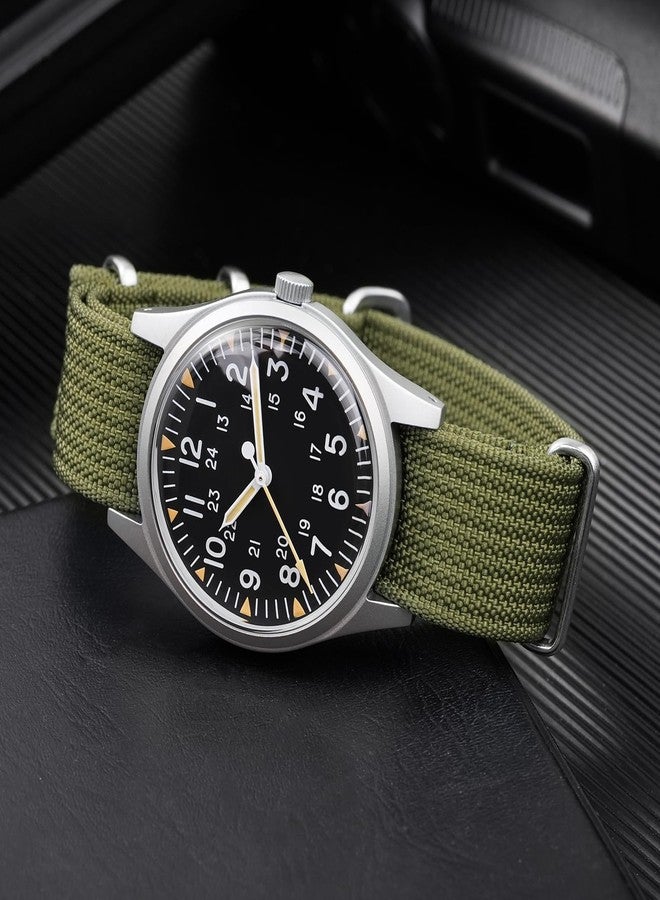 TACTICAL FROG Nylon Watch Band 18mm 19 mm 20mm 22 mm 24 mm, Waterproof Military Watch Straps Replacement for Men Women, With Stainless Steel Buckle (Green, 18mm) - Image 5