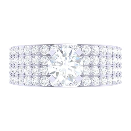 CLARA Made with Swiss Zirconia 925 Sterling Silver Round Solitaire Ring Gift for Women and Girls - Image 3