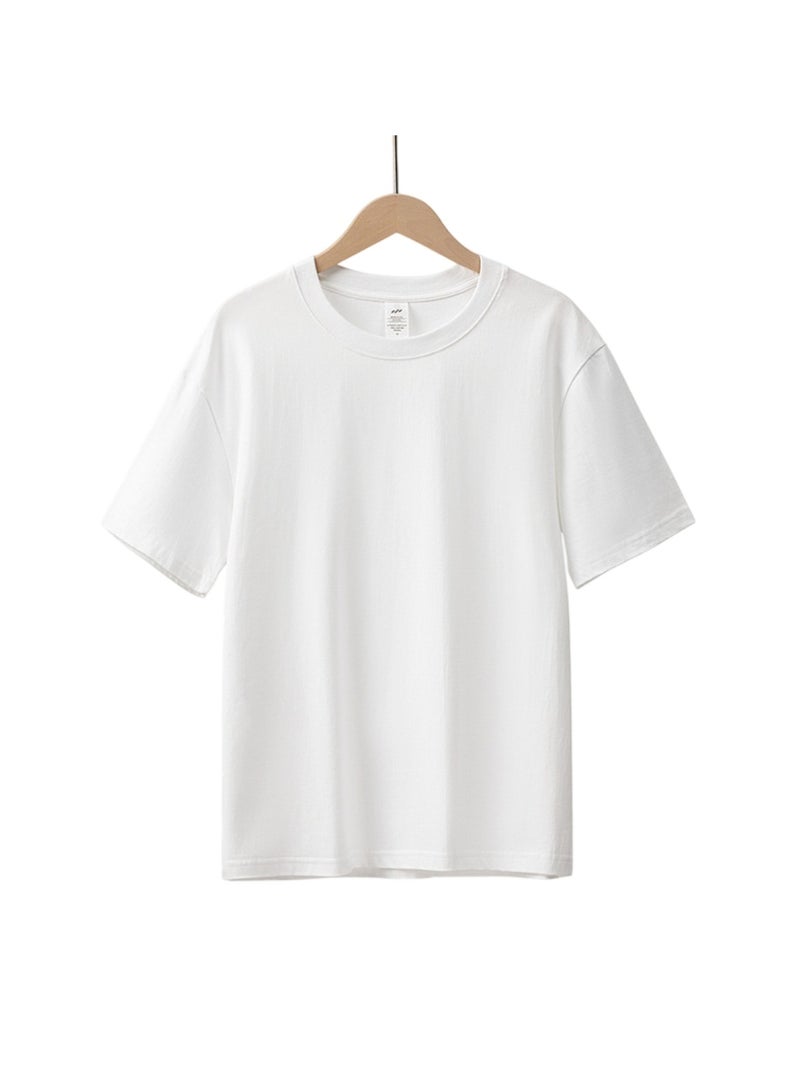 Huitich Cotton Short Sleeve T-Shirt White, Size M - Image 1