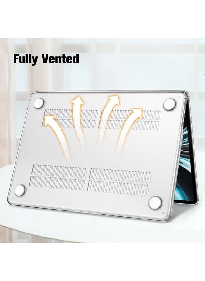 Fintie Case Compatible with MacBook Air M2 Chip 13 Inch (2022 Release) A2681,A3113,A3240 Ultra Thin Hard Shell Protective Snap Case Compatible with MacBook Air 13.6 Inch Retina, Clear
