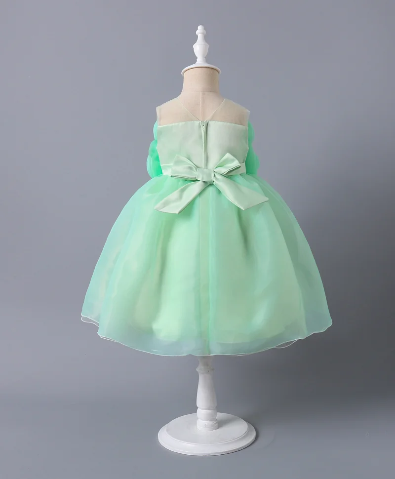 مارك وميا فستان حفلات بدون أكمام بتفاصيل فيونكة خلفية - أخضر