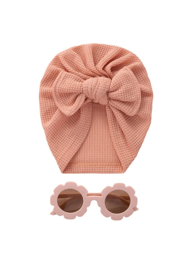 Bambimici Baby Turban Hat & Flower Sunglasses Set