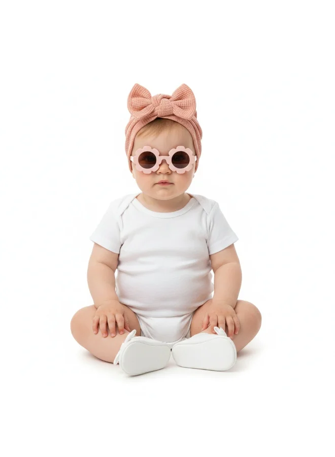 Bambimici Baby Turban Hat & Flower Sunglasses Set