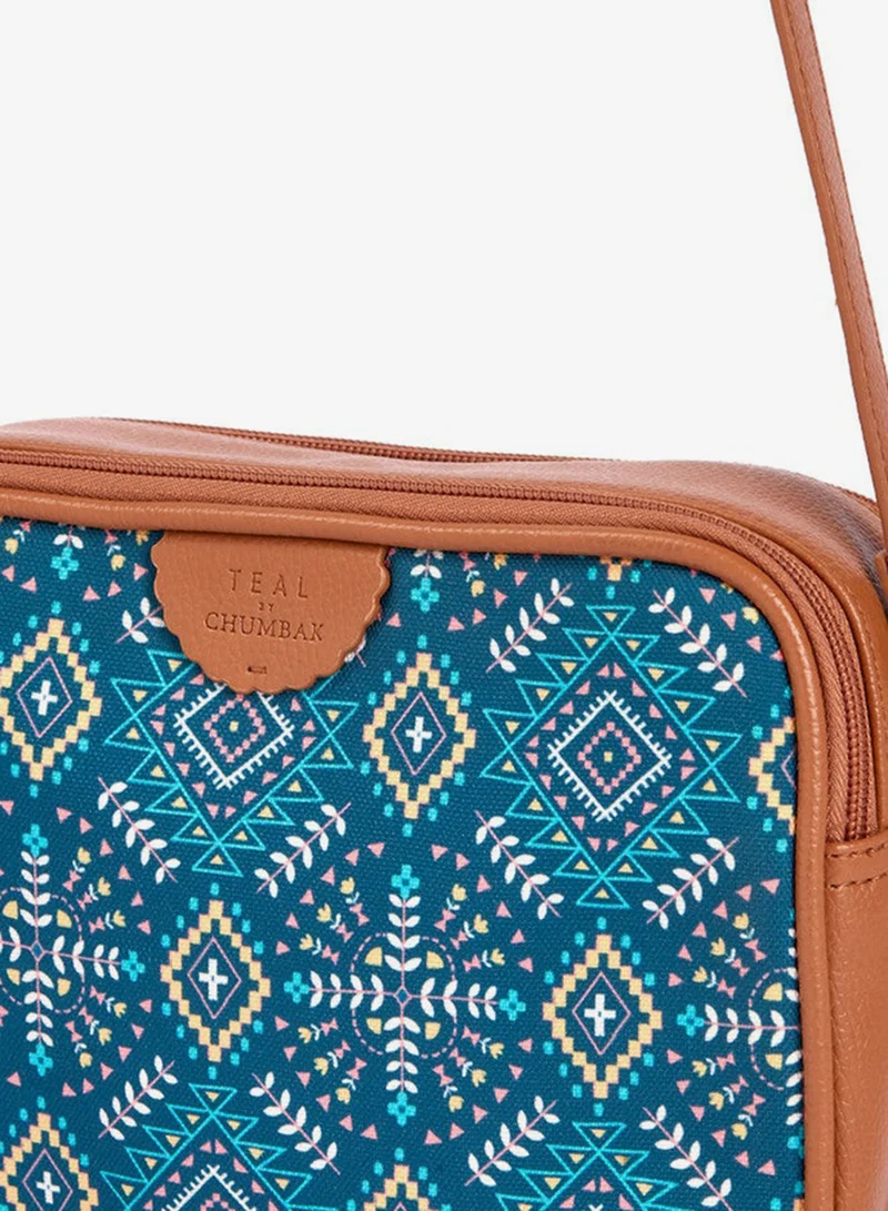 Chumbak  Teal By Chumbak Mexico Aztec Box Sling Bag for Women | Best Price UAE