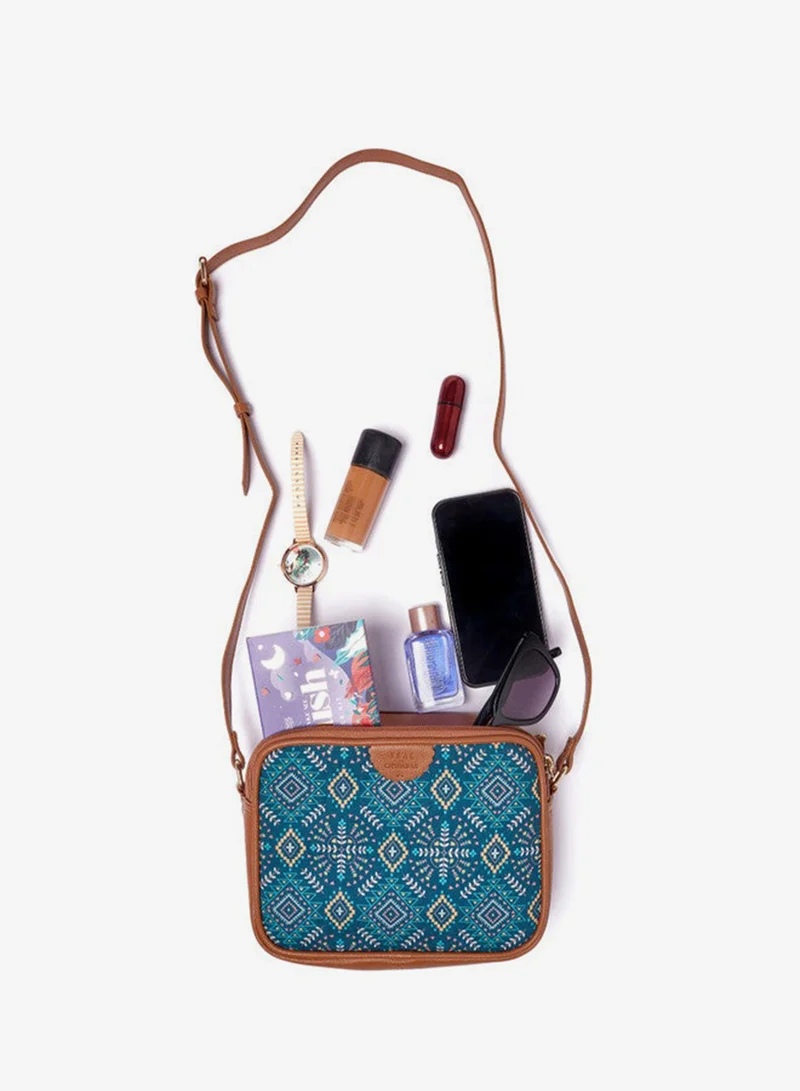 Chumbak  Teal By Chumbak Mexico Aztec Box Sling Bag for Women | Best Price UAE
