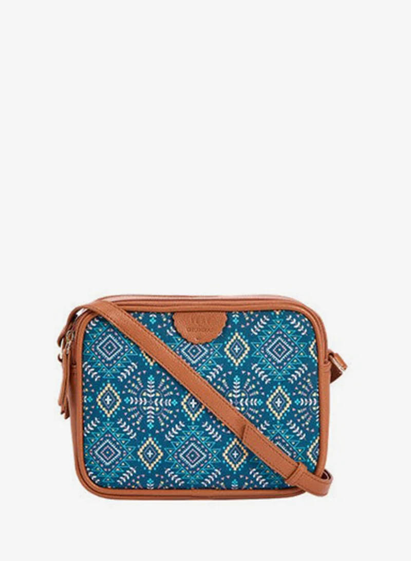Chumbak  Teal By Chumbak Mexico Aztec Box Sling Bag for Women | Best Price UAE